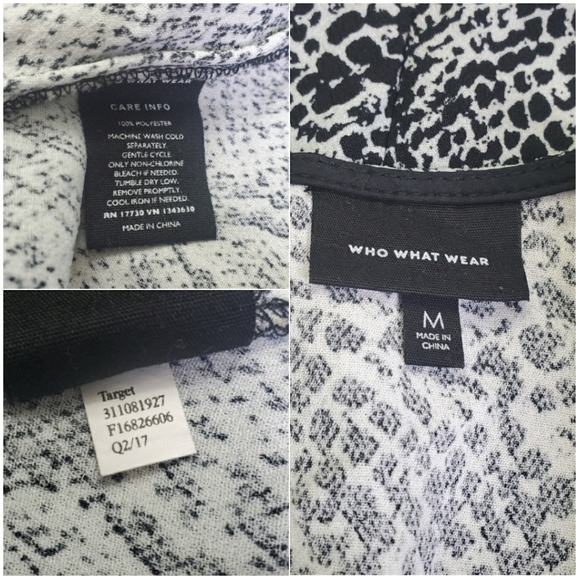 WHO WHAT WEAR | Snakeskin Ruffle Sleeve Dress - Picture 8 of 8